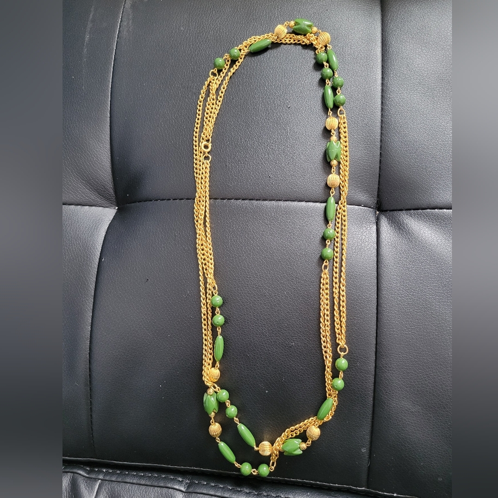 Gold and Green Necklace